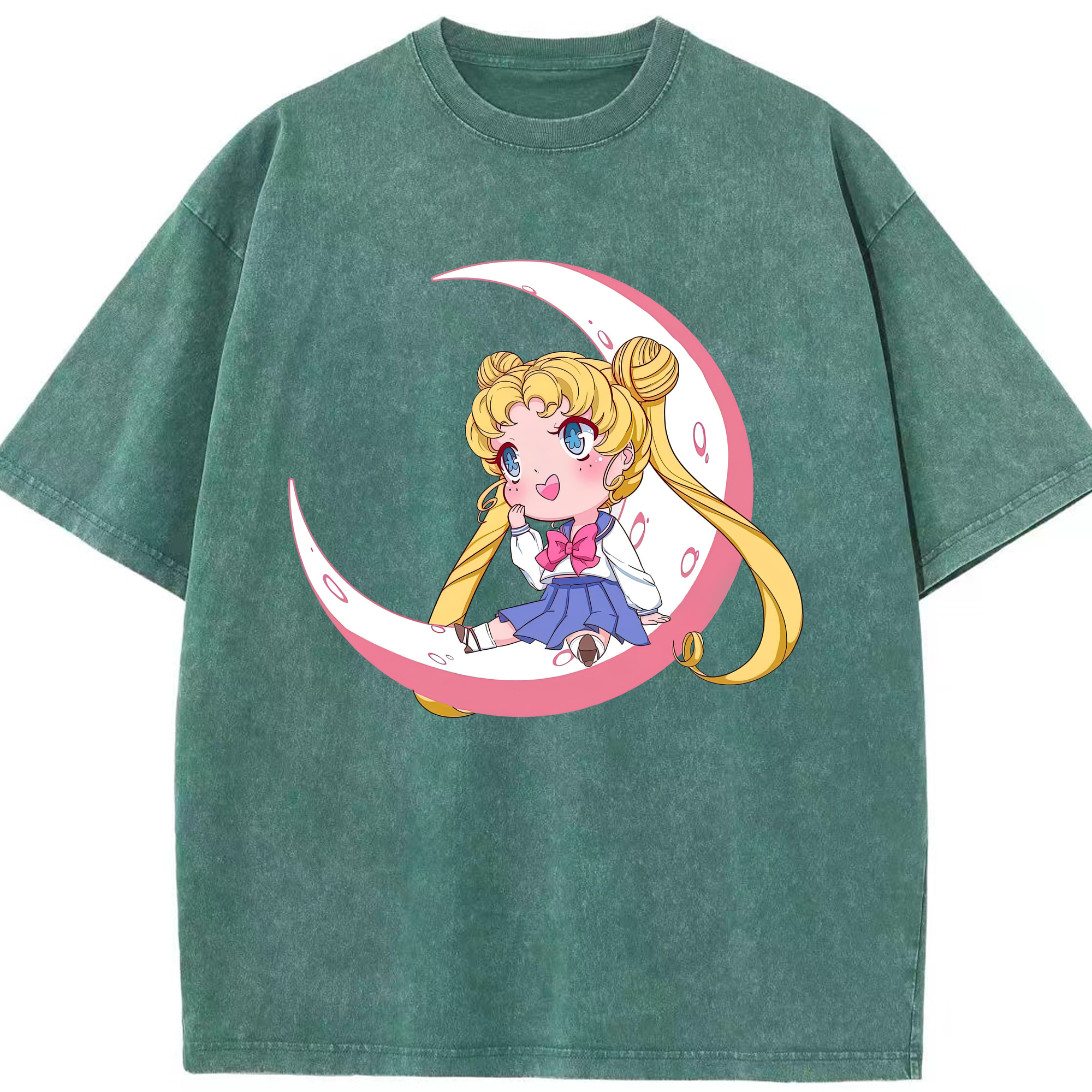 （画像用） 美少女戦士セーラームーン 愛野 美奈子 あいの みなこ Sailor Moon Aino Minako 綿100% ヴィンテージ風 半袖Tシャツ（フロントプリント）